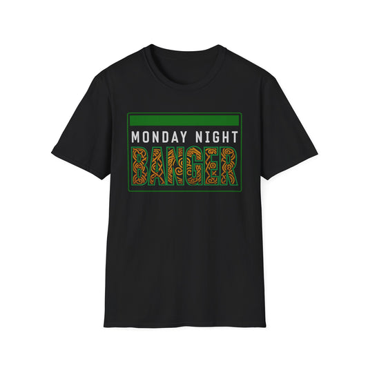Monday Night Banger Unisex Softstyle T-Shirt, Funny Tee, Casual Wear, Game Night Shirt, Gift for Friends, Weekend Outfit