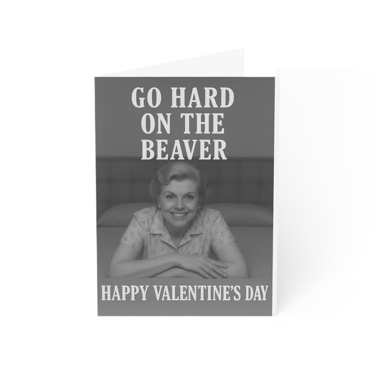 “Go Hard on the Beaver” - Funny Vintage Valentine Greeting Card