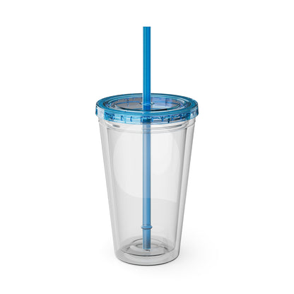 Big Brother Live Feeders Sunsplash Tumbler with Straw, 16oz