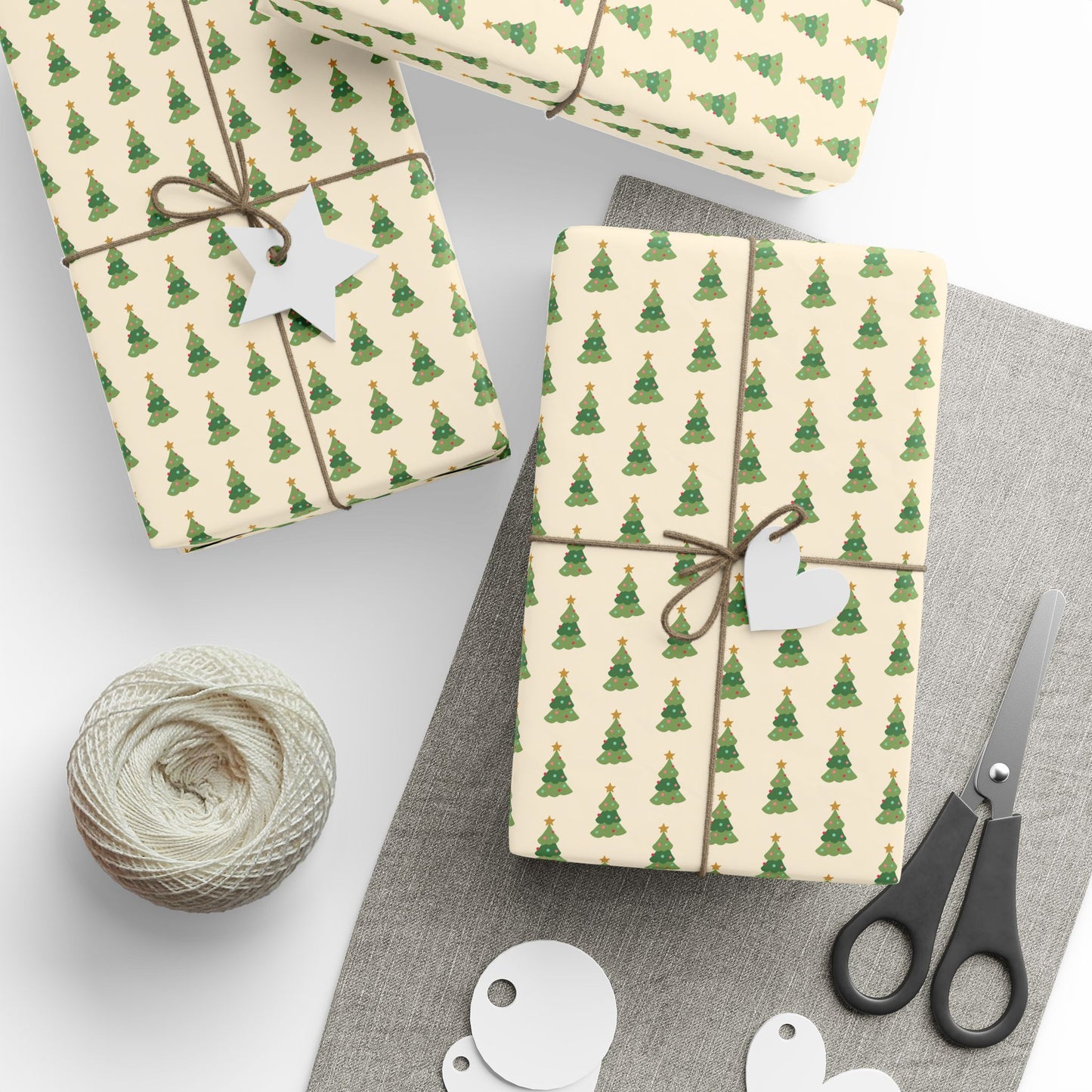 Christmas Tree Pattern Wrapping Paper - Holiday Gift Wrap Roll | Holidays