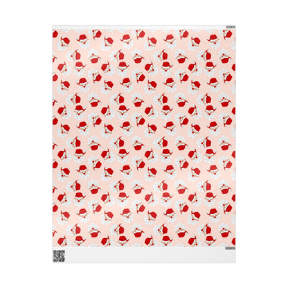 Christmas Santa Faces Wrapping Paper – Festive Holiday Gift Wrap Roll | Holidays