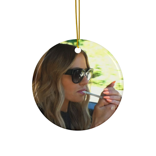 Dorit Smoking - Iconic - Christmas Ornament, 2-Side Print, (1pc, 3pcs, 5pcs, 10pcs) - Honest AF