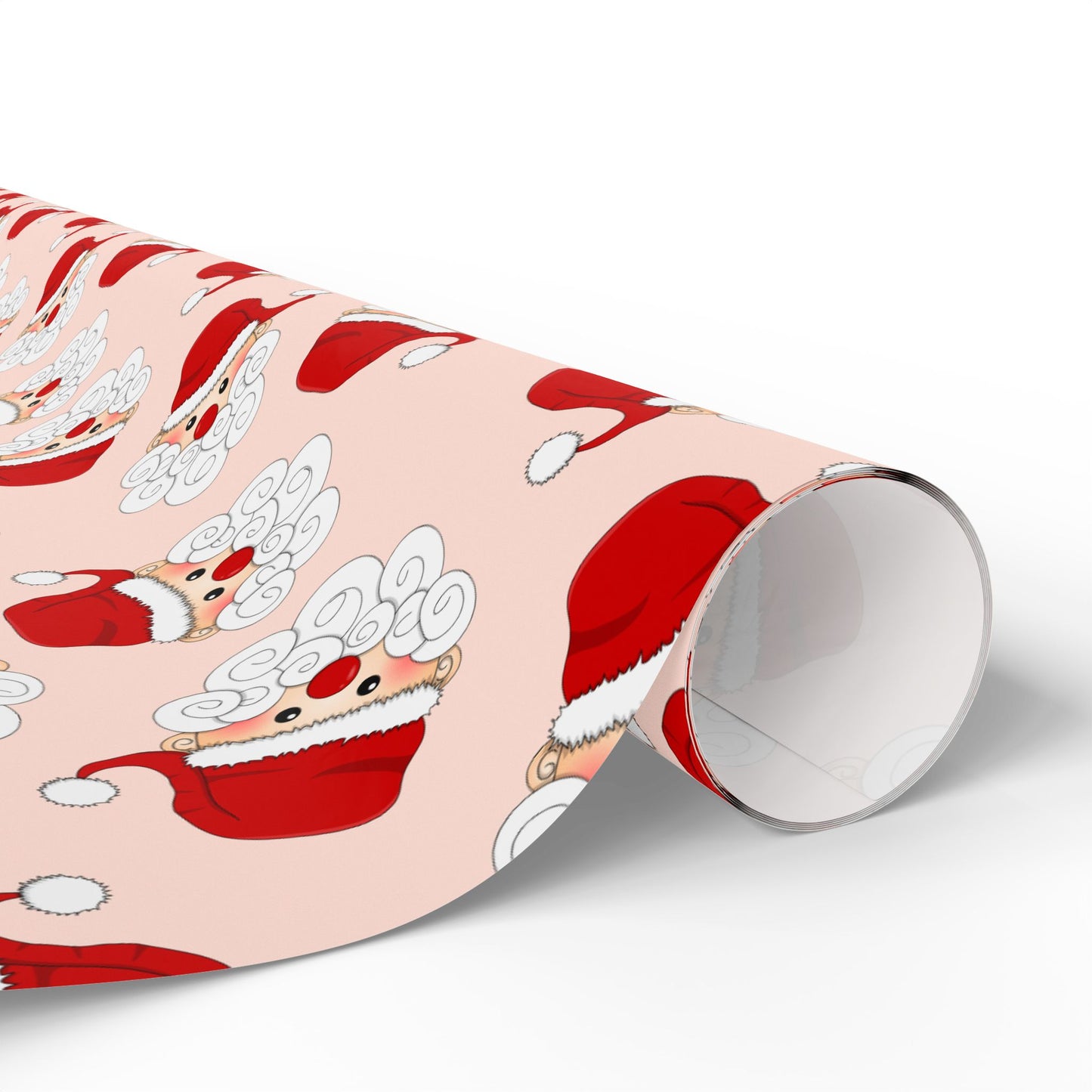Christmas Santa Faces Wrapping Paper – Festive Holiday Gift Wrap Roll | Holidays