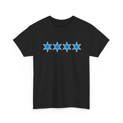 PUNK Star Blue White Outline Graphic | T-shirt