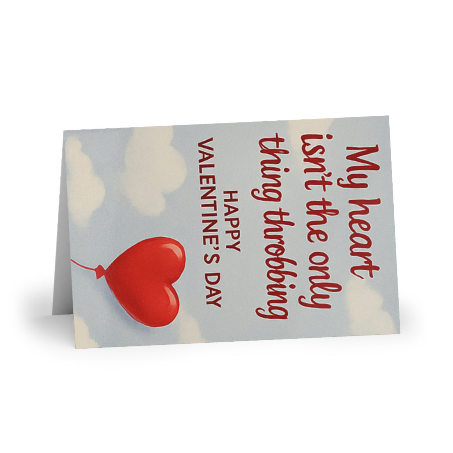 My Heart Isn't The Only Thing Throbbing Happy Valentine's Day Heart Balloon | Greeting Card
