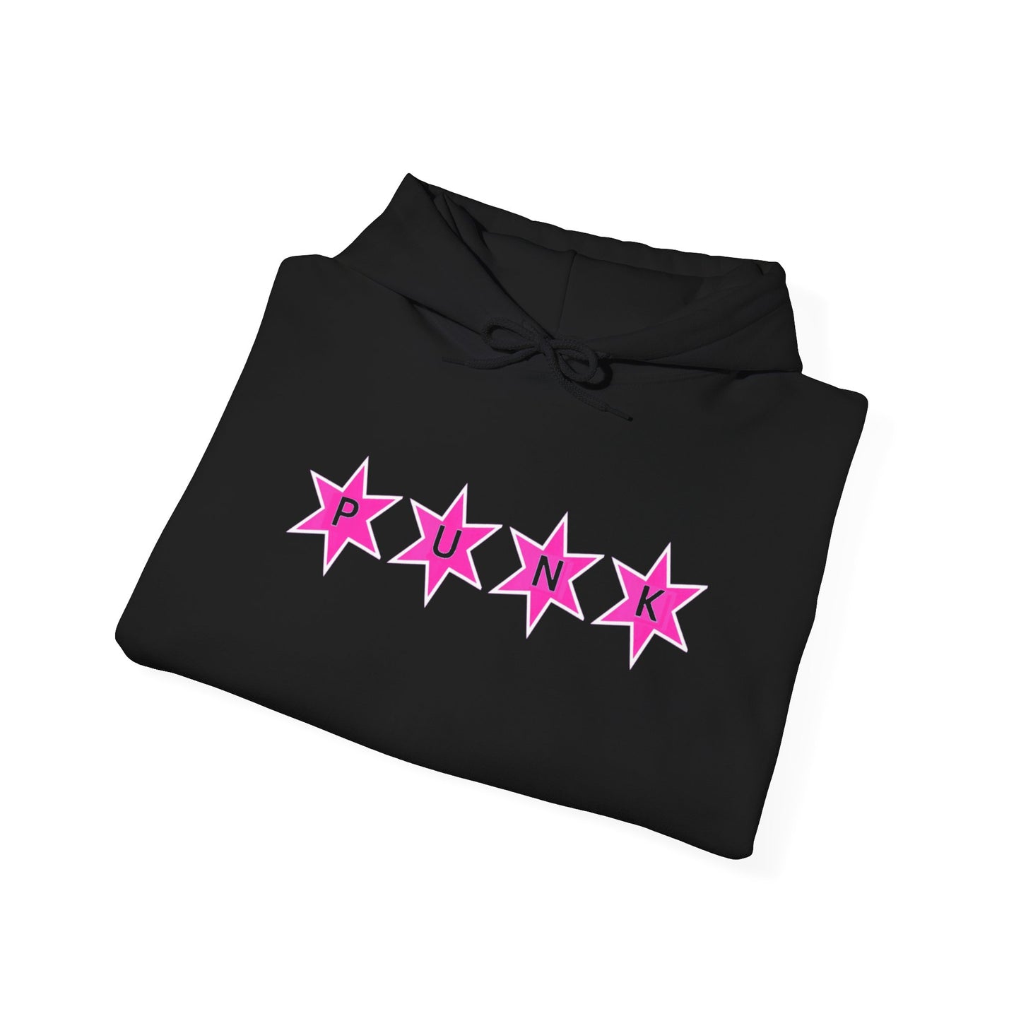 PUNK Star Pink White Outline Graphic | Hoodie