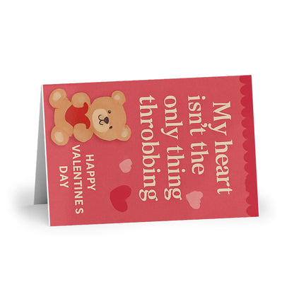 My Heart Isn't The Only Thing Throbbing Happy Valentine's Day Teddy Bear | Greeting Card
