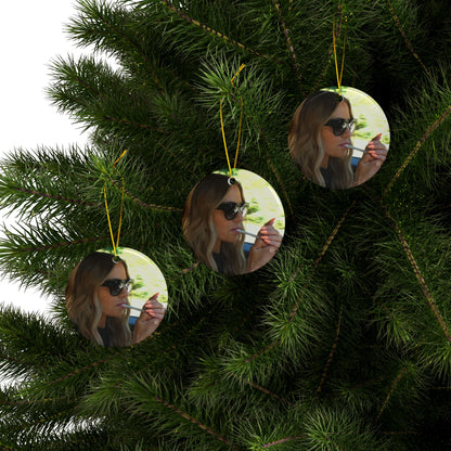 Dorit Smoking - Iconic - Christmas Ornament, 2-Side Print, (1pc, 3pcs, 5pcs, 10pcs) - Honest AF
