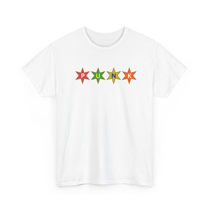 PUNK Star Multi Color Tan Outline Graphic | T-Shirt