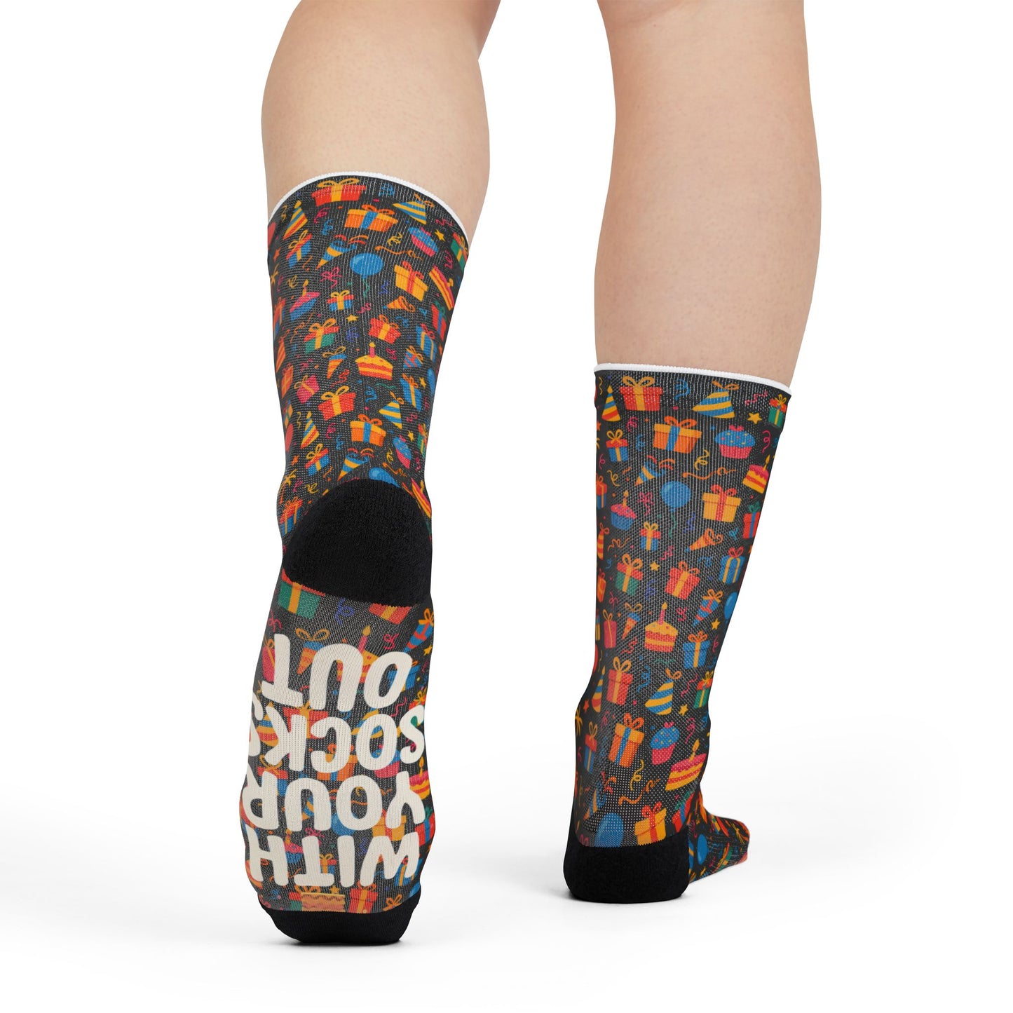 Birthday Pattern 'Rock Your Socks Out' Sublimination | Socks