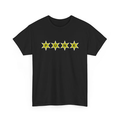 PUNK Star Yellow White Outline Graphic | T-Shirt