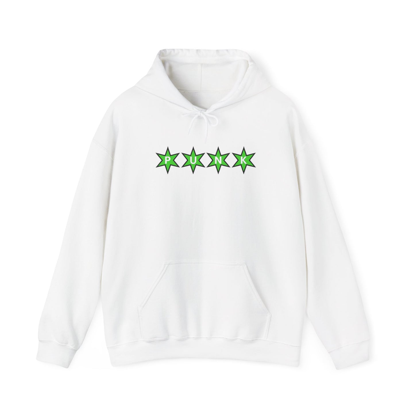 PUNK Star Green Black Outline Graphic  | Hoodie