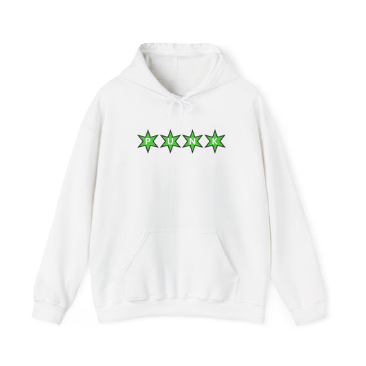 PUNK Star Green Black Outline Graphic  | Hoodie