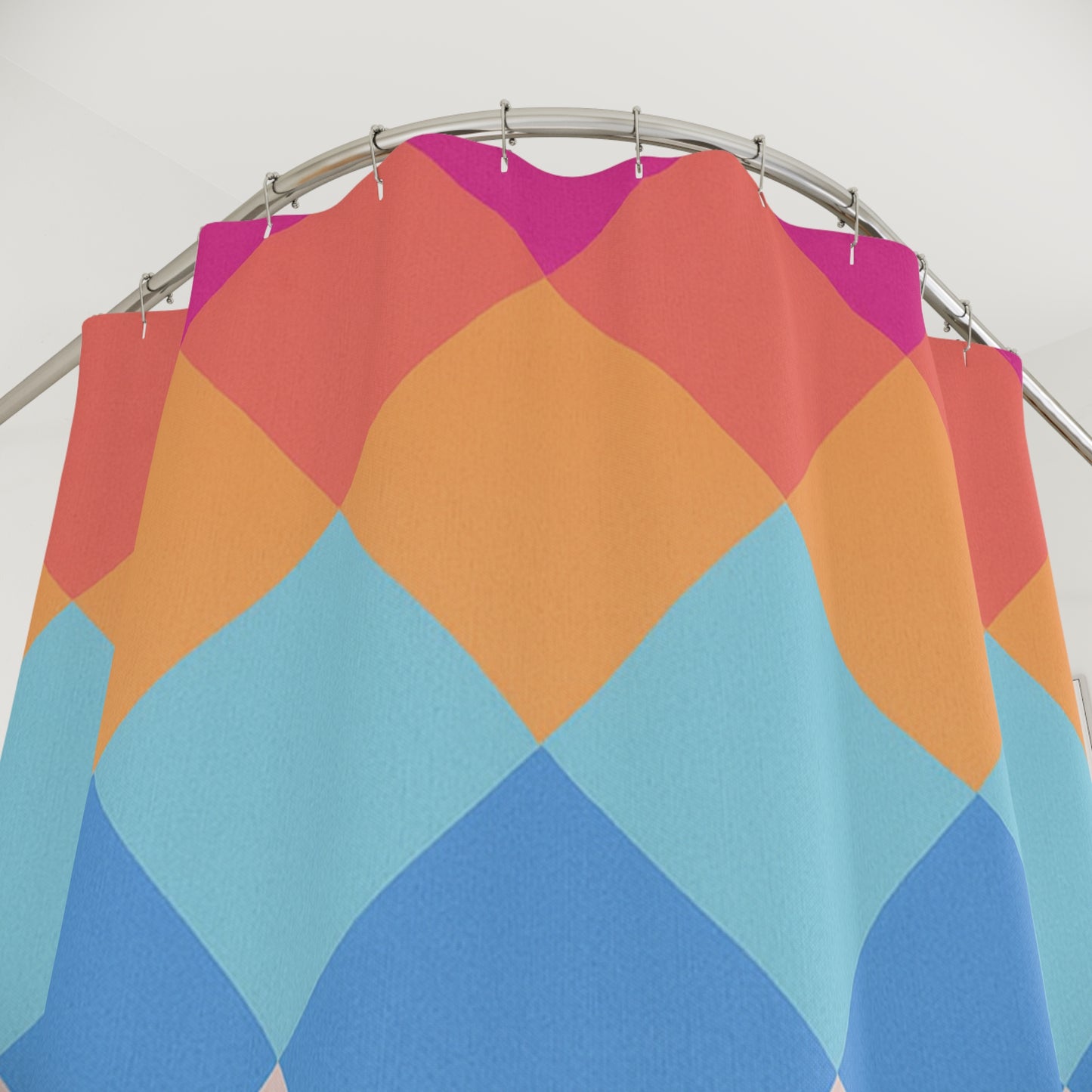 Colorful Argyle Shower Curtain — Vibrant Geometric Bathroom Decor | Accessories
