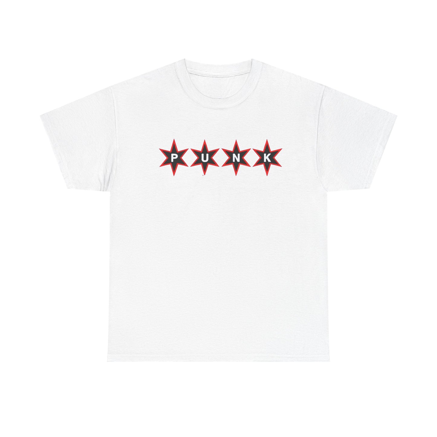 PUNK Star Black Red Outline Graphic | T-shirt