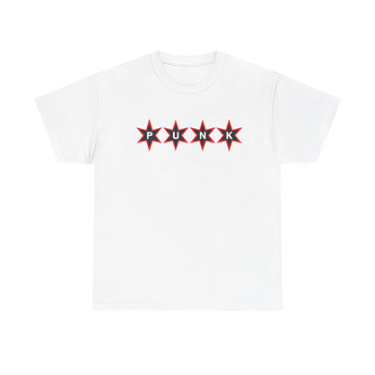 PUNK Star Black Red Outline Graphic | T-shirt