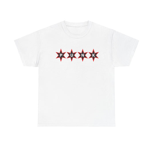 PUNK Star Black Red Outline Graphic | T-shirt