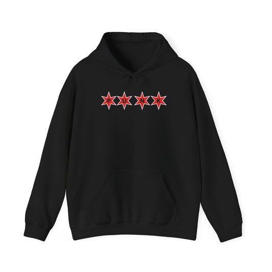 PUNK Star Red White Outline Graphic | Hoodie