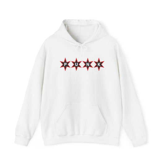 PUNK Star Black Red Outline Graphic | Hoodie