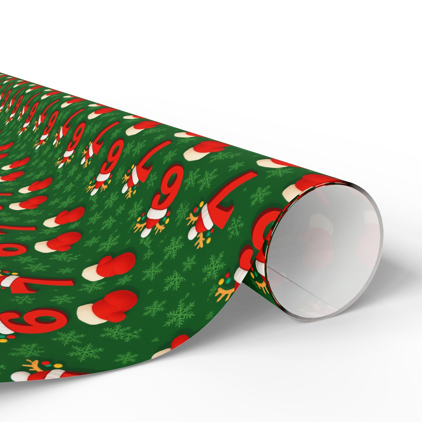 Christmas "6 7" Wrapping Paper – Green Holiday Gift Wrap Roll | Holidays