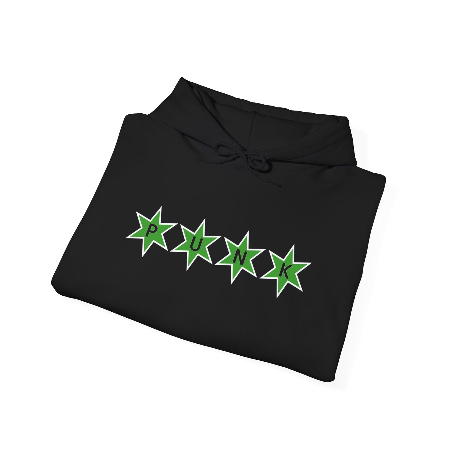 PUNK Star Green White Outline Graphic | Hoodie