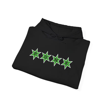 PUNK Star Green White Outline Graphic | Hoodie
