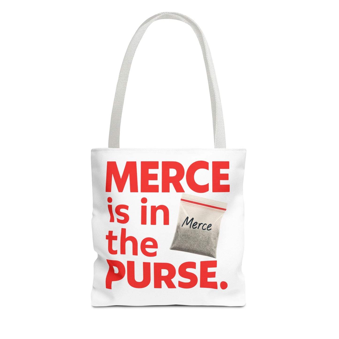 Tote Bag - "Merce is in the Purse" Novelty Grocery Market Tote