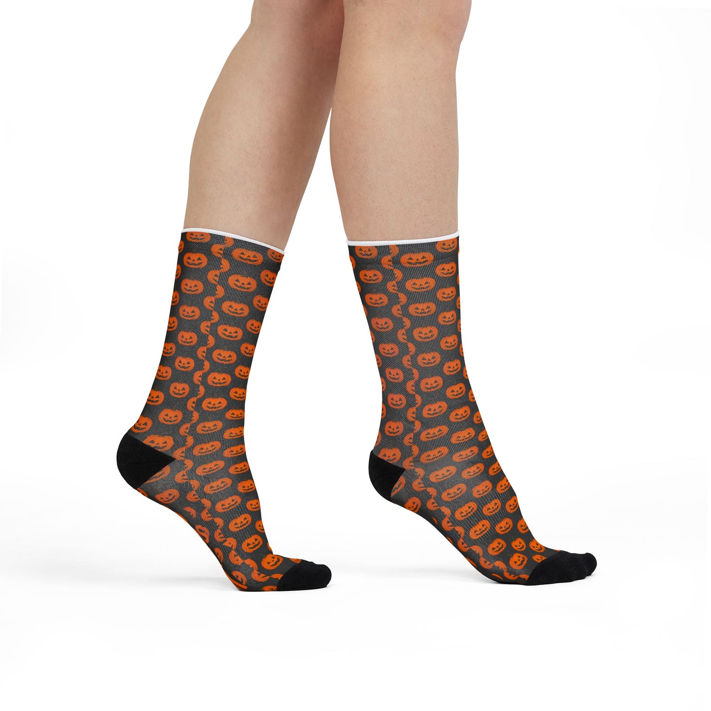 Halloween Pumpkin 'Rock Out With Your Socks Out' Sublimination | Socks