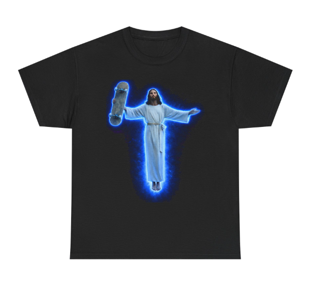 Christ Air Skateboard Graphic | T-shirt